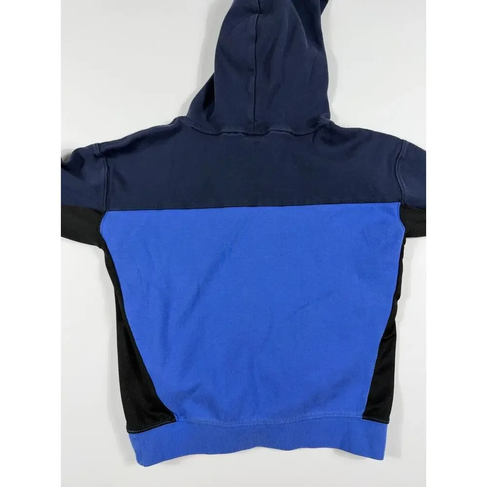 Gap Kids Colorblock Pullover Hoodie Blue Black Performance Size 8-9 year